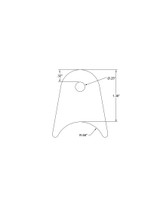 USA Laser Cut Weld On Shock Strut Tab Round Bottom and .25" Hole 3/16" Thick