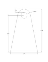 USA Laser Cut Weld On Large Shock Strut Tab Round Bottom and .5" Hole 1/4" thick