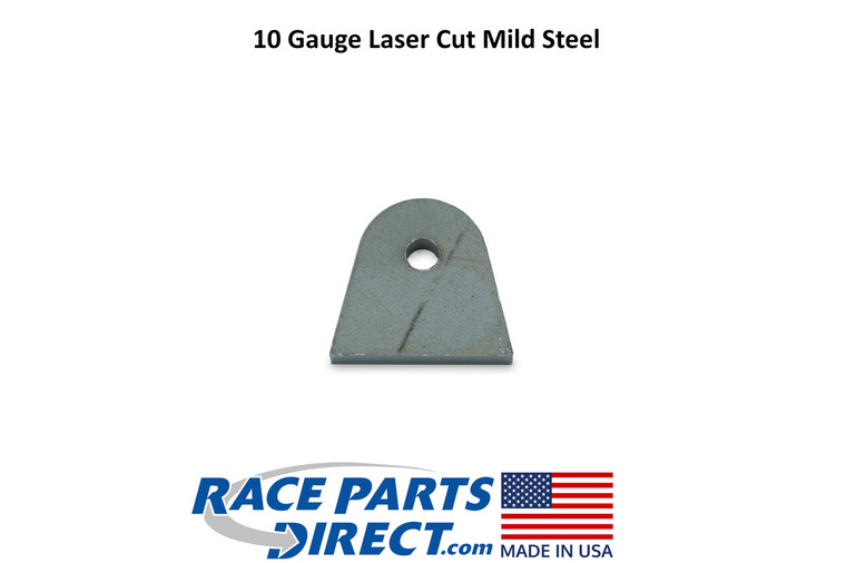 USA Laser Cut Weld On Shock Strut Tab Flat Bottom and .25" Hole 10 Gauge .140"