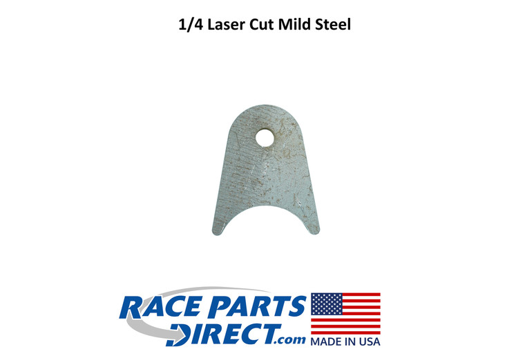 USA Laser Cut Weld On Shock Strut Tab Round Bottom and .25" Hole 1/4" Thick