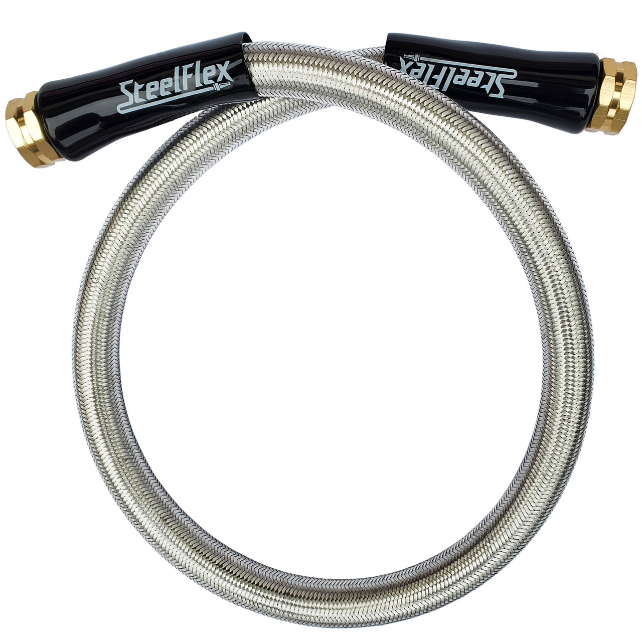 SteelFlex 3 foot Short Garden Hose – 3/4 inch Female to Female