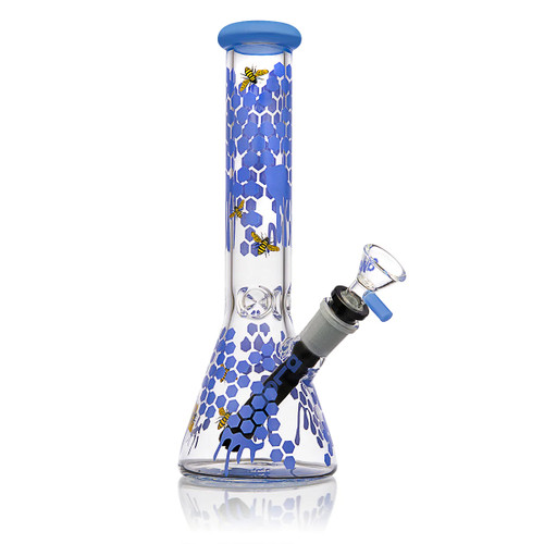 aLeaf Honey Comb Beaker 16" - Vapor Grab