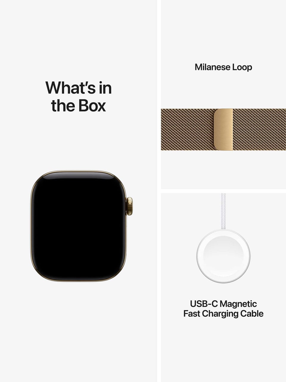 Apple Watch Series 12 Radiant Gold Titanium Case with Milanese Loop