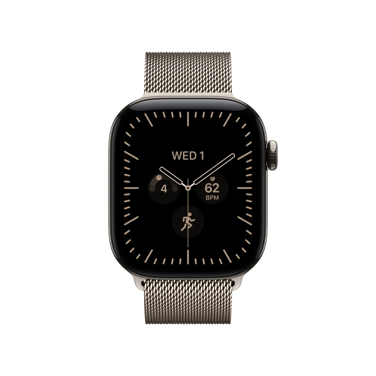 Apple Watch Series 12 Natural Titanium Case with Milanese Loop