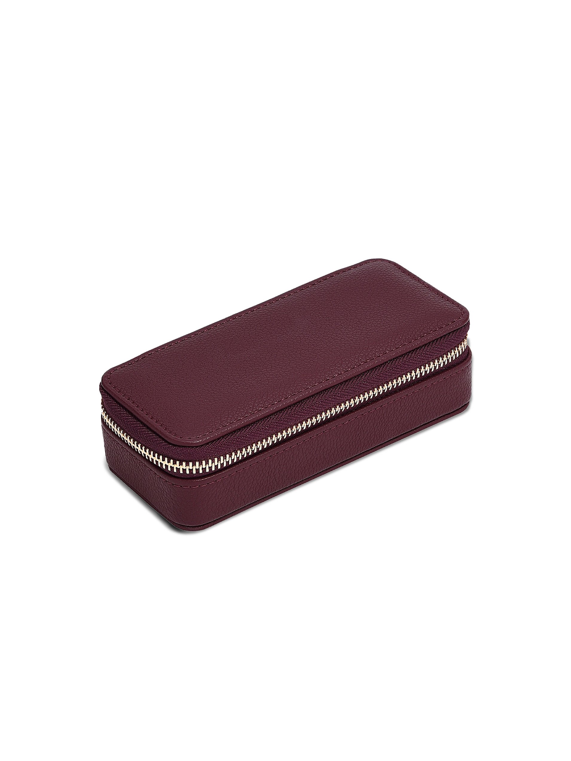 Stackers Burgundy Zipped Travel Jewellery Box – travel jewellery case