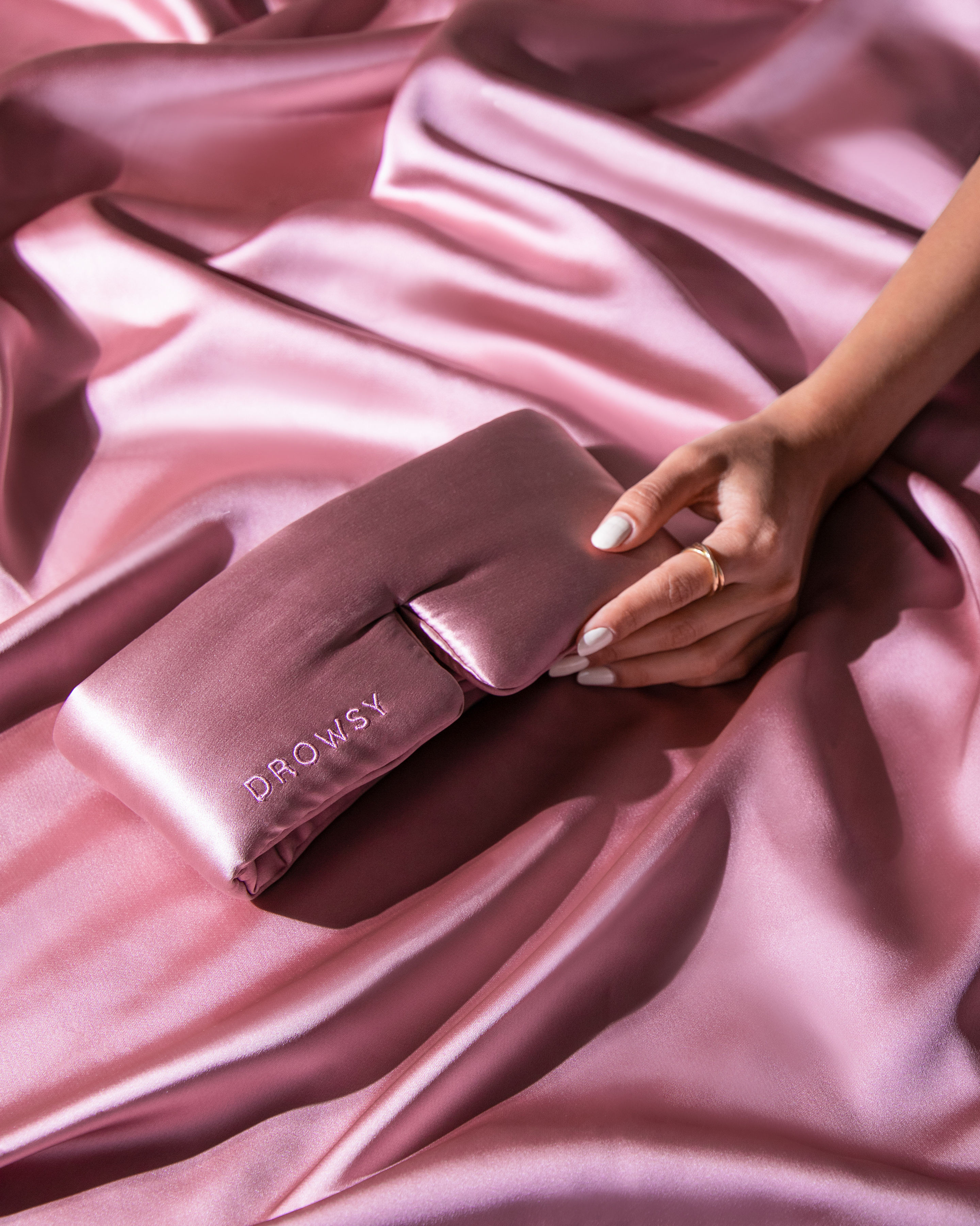 Drowsy Damask Rose Original Silk Sleep Mask - Lifestyle