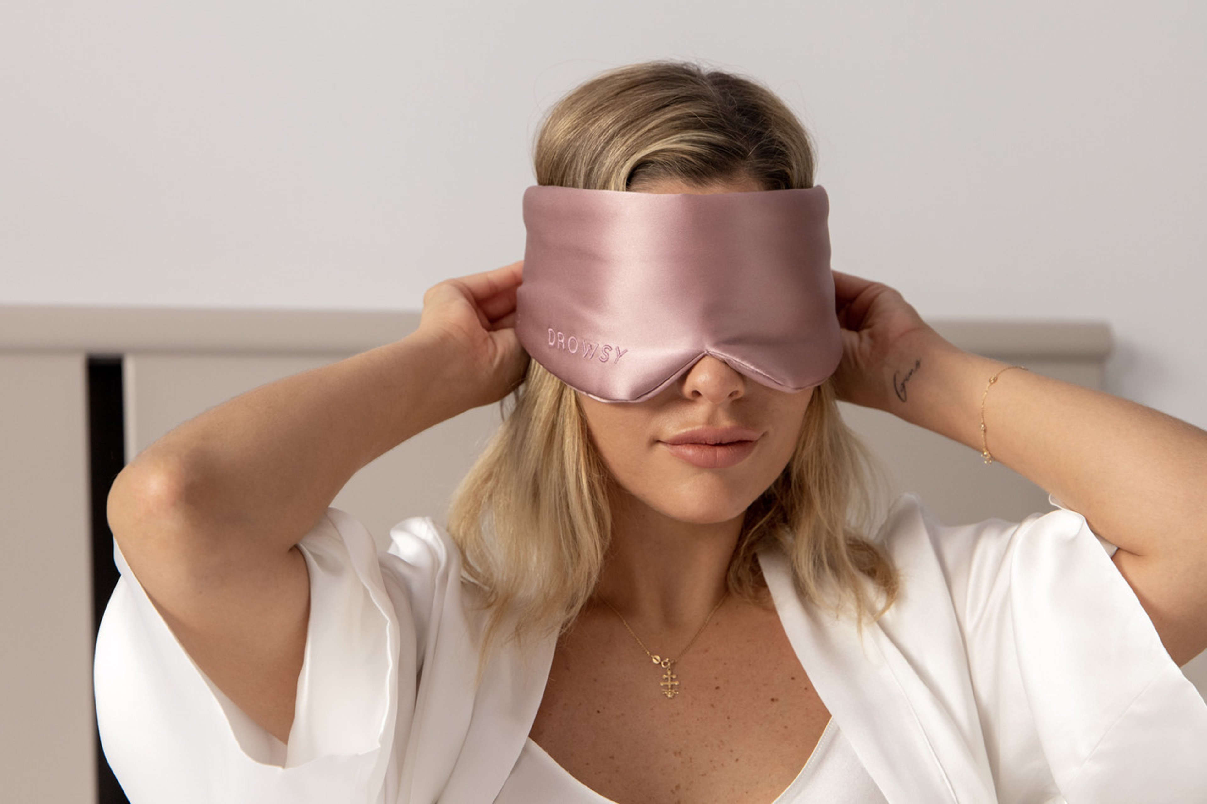 Drowsy Damask Rose Original Silk Sleep Mask - Lifestyle