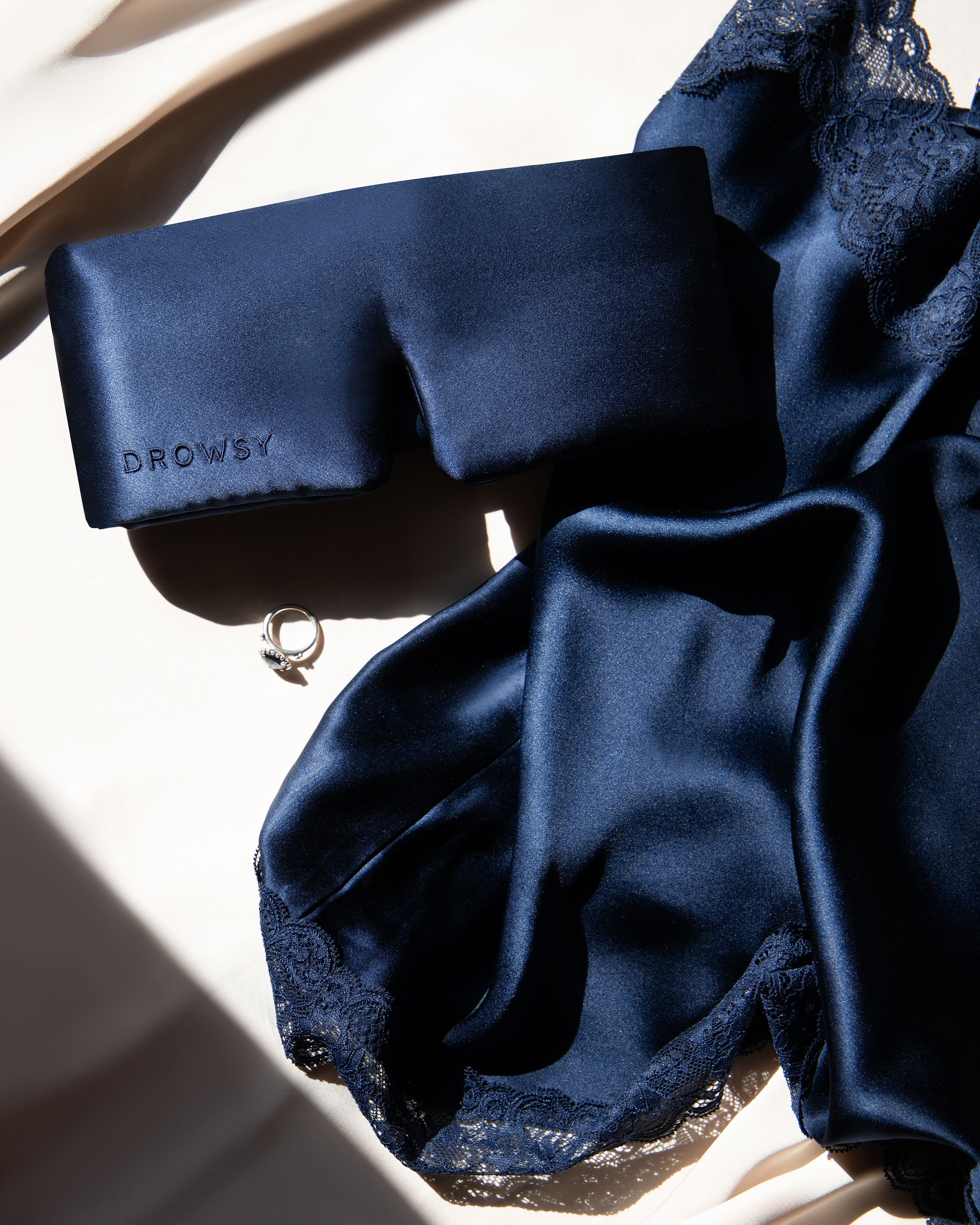 Drowsy Damask Rose Original Silk Sleep Mask - Lifestyle
