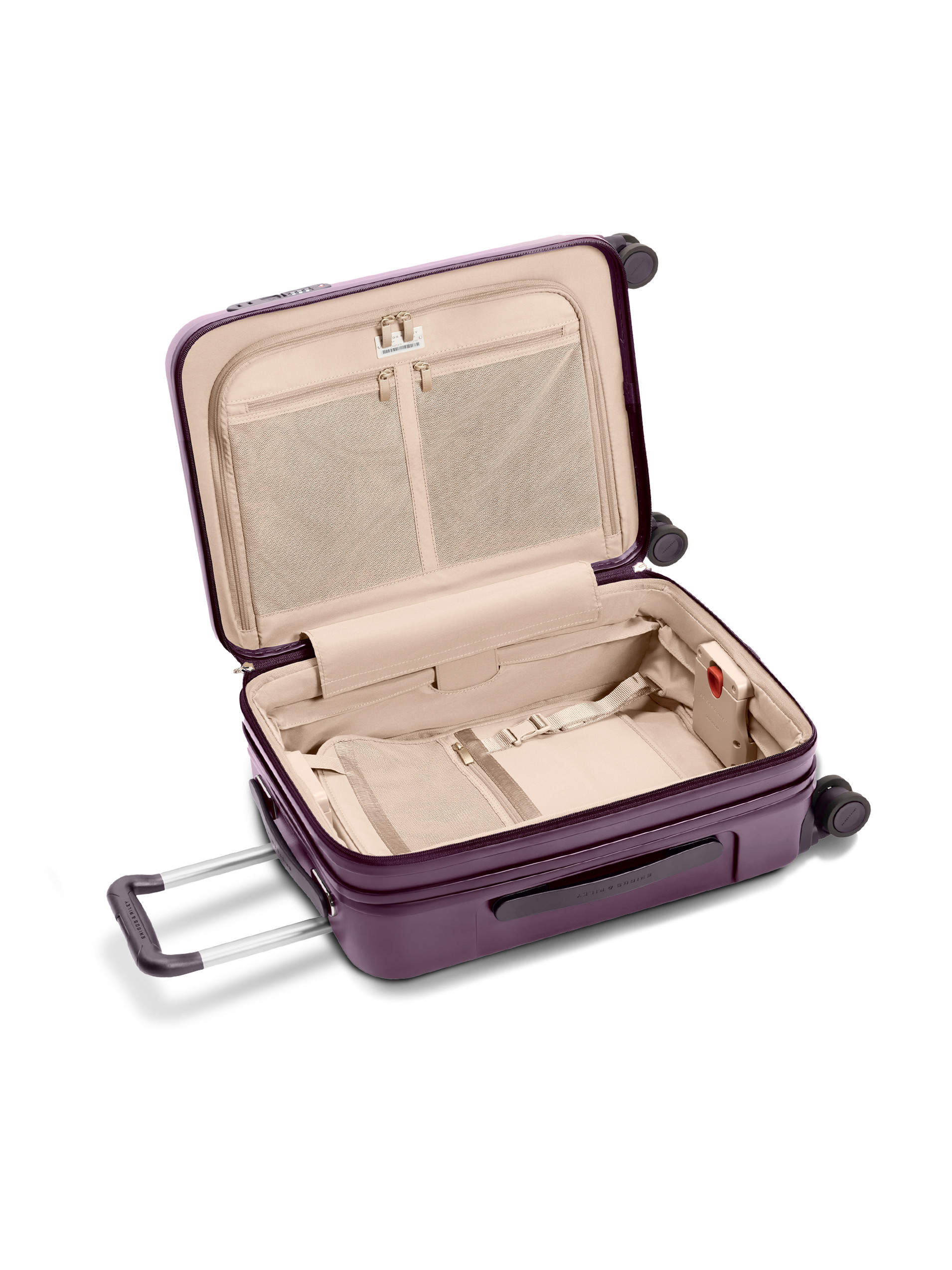Briggs & Riley Purple Carry On Expandable Suitcase - Interior