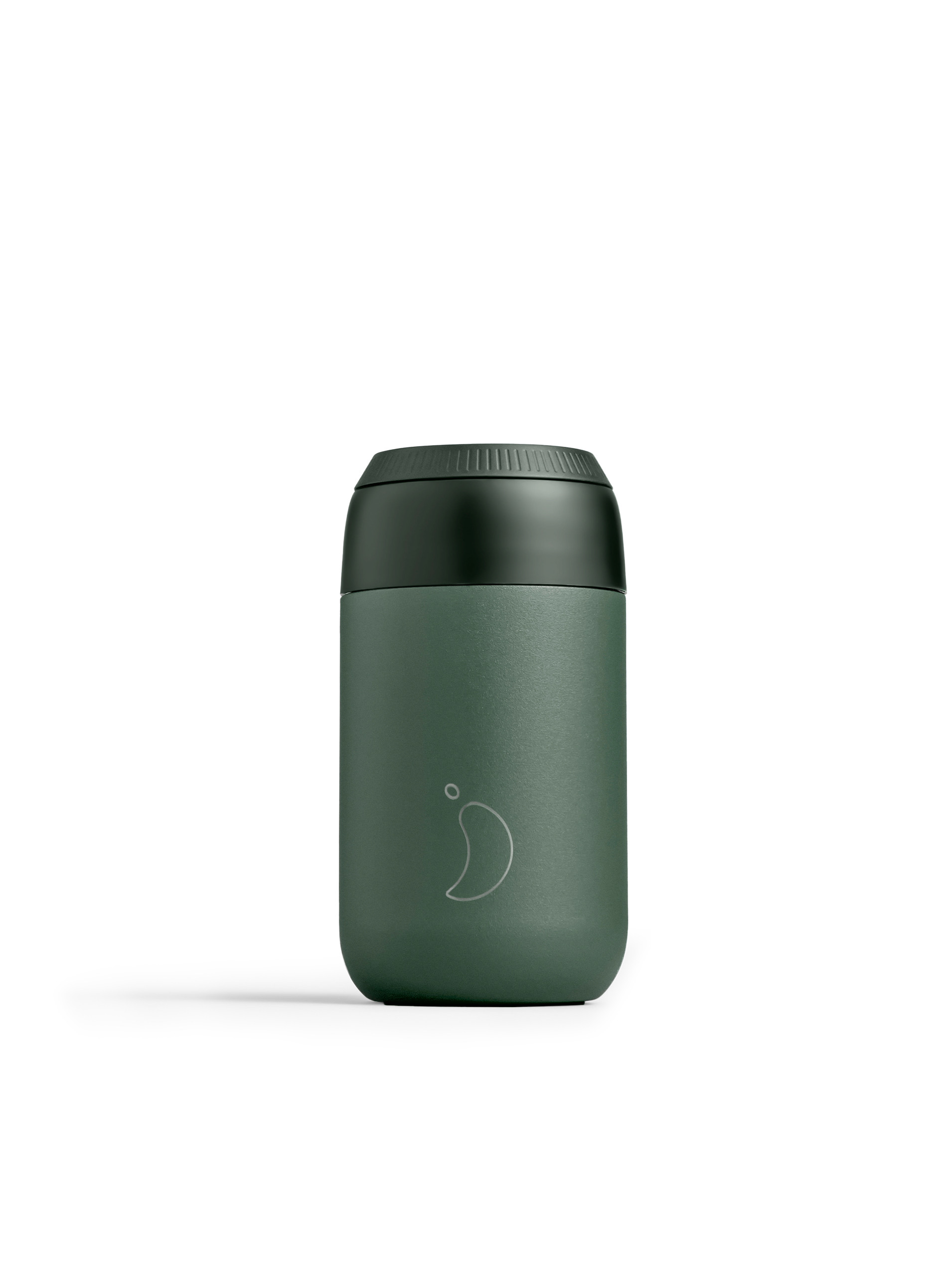 Chilly's Series 2 Pine Green Coffee Cup, 340ml - Closed
