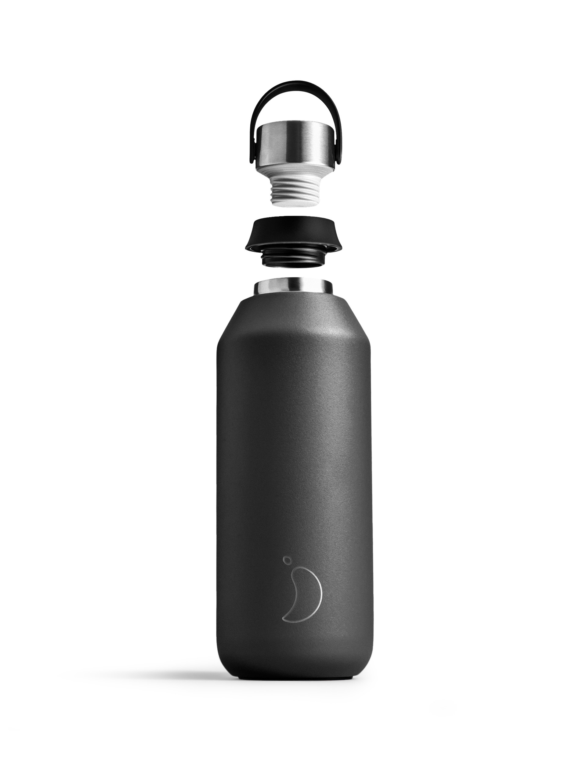 Chilly's Series 2 Abyss Black Water Bottle - Closed