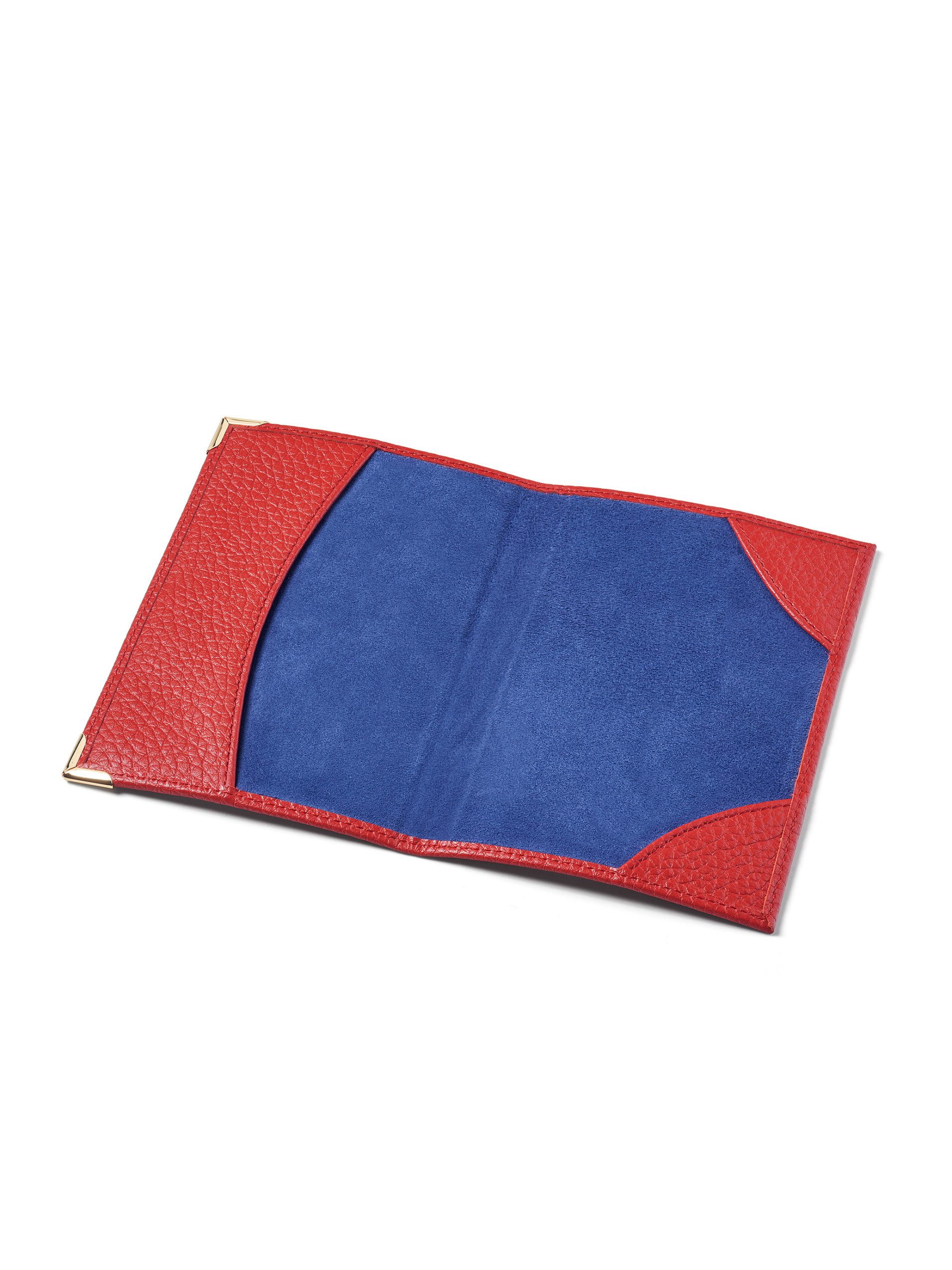 Aspinal of London Red Leather Passport Cover - Interior
