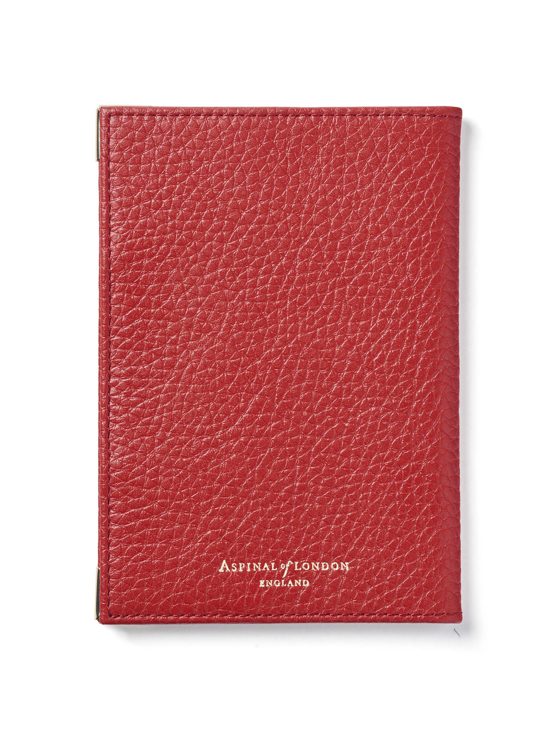 Aspinal of London Red Leather Passport Cover - Back