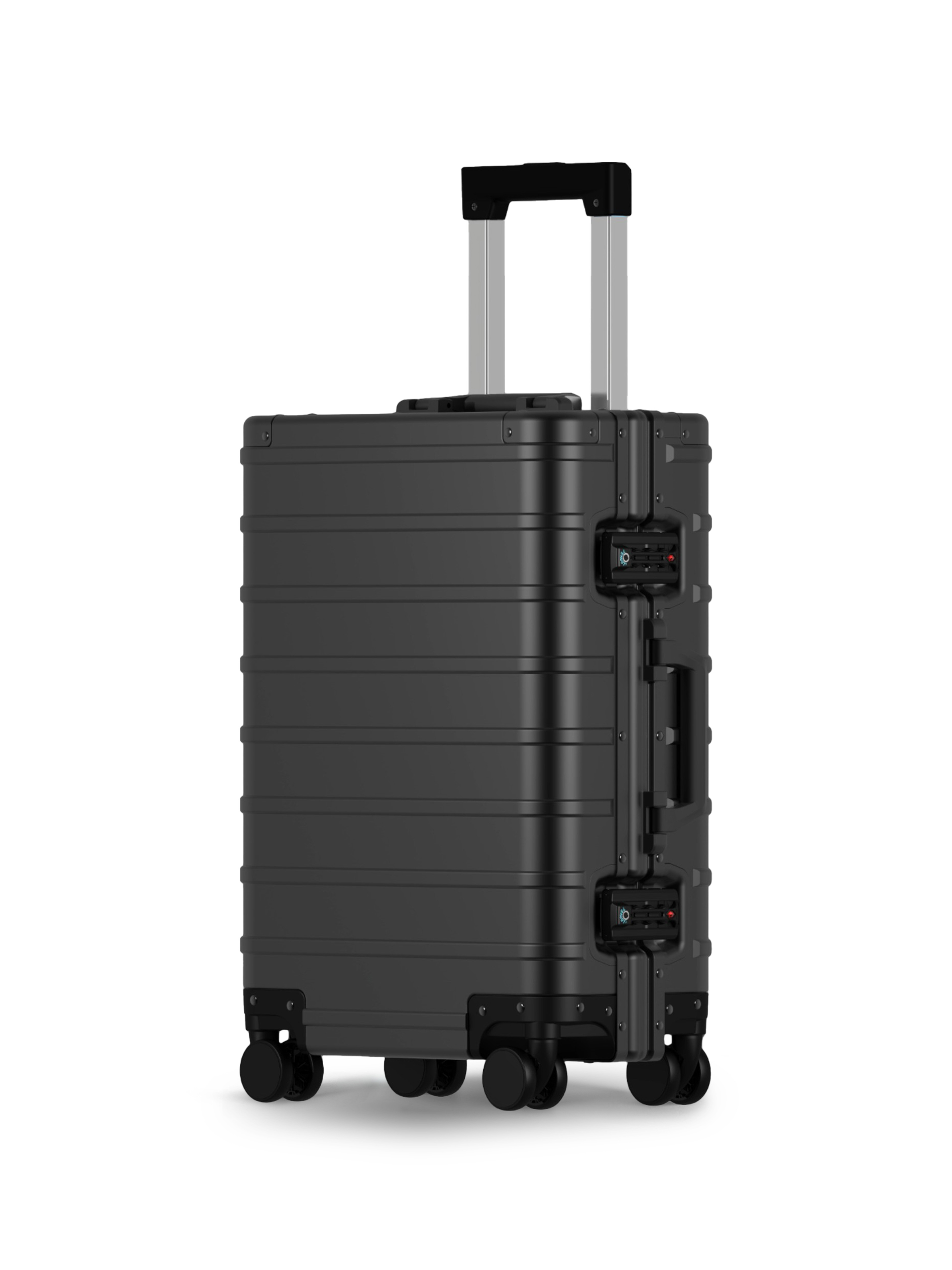 Forte Black Aluminium Suitcase - Angle