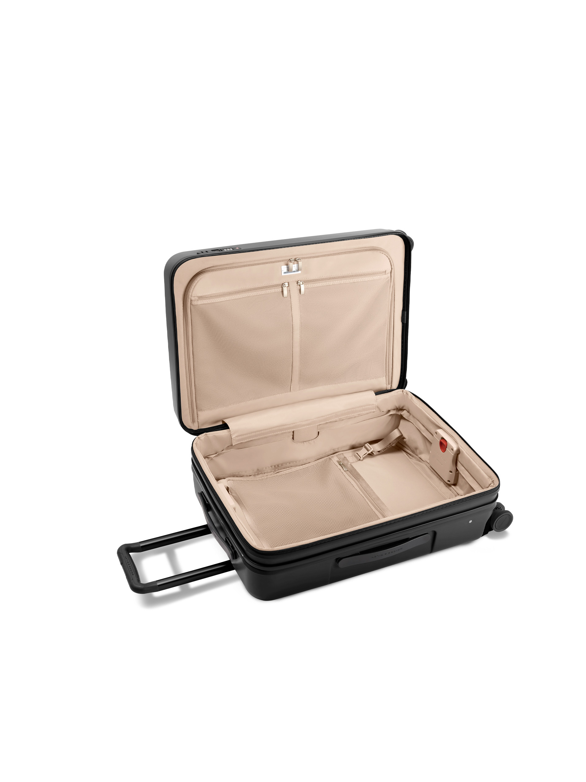 Briggs & Riley Black Check In Expandable Suitcase