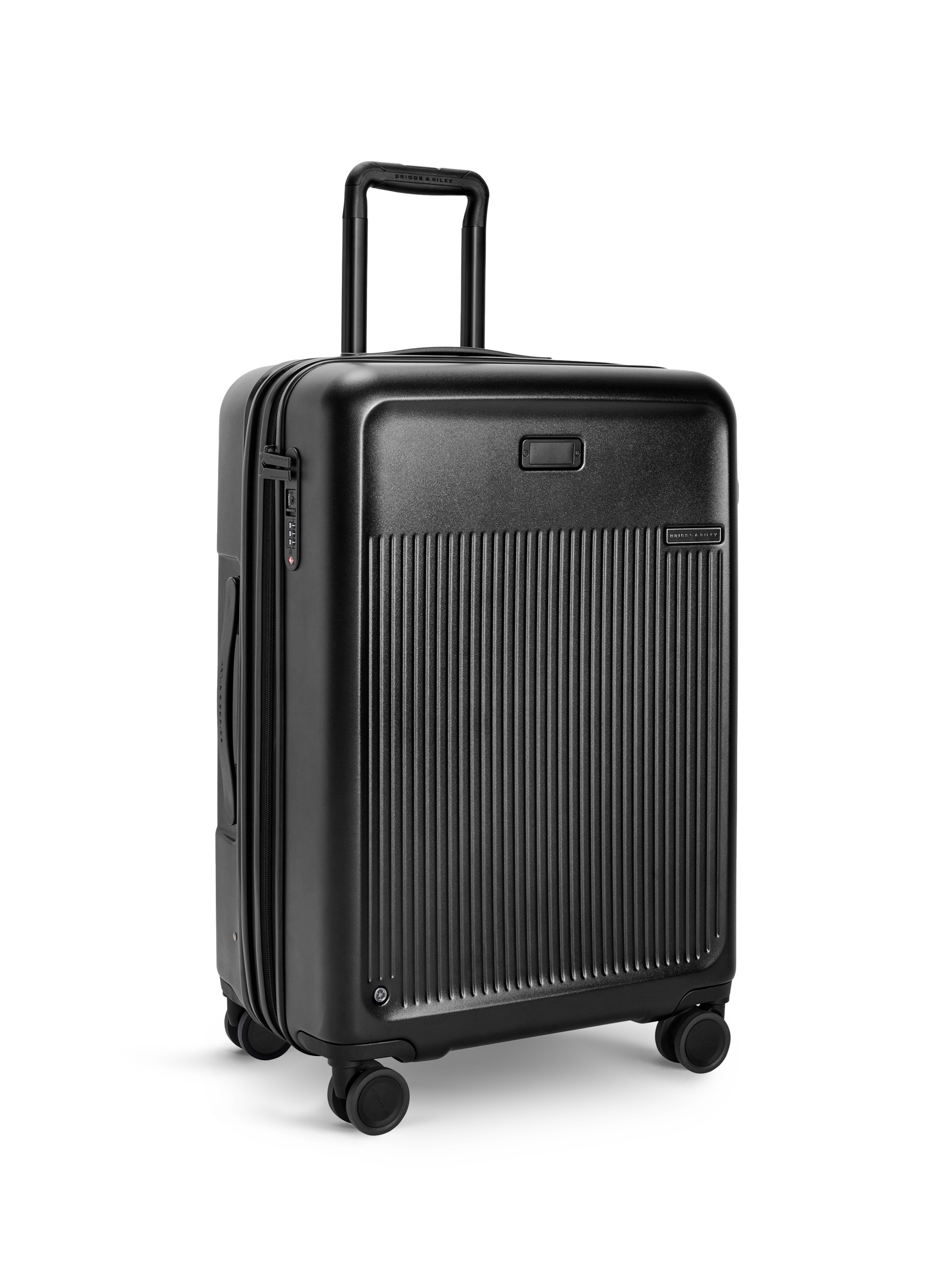 Briggs & Riley Black Check In Expandable Suitcase