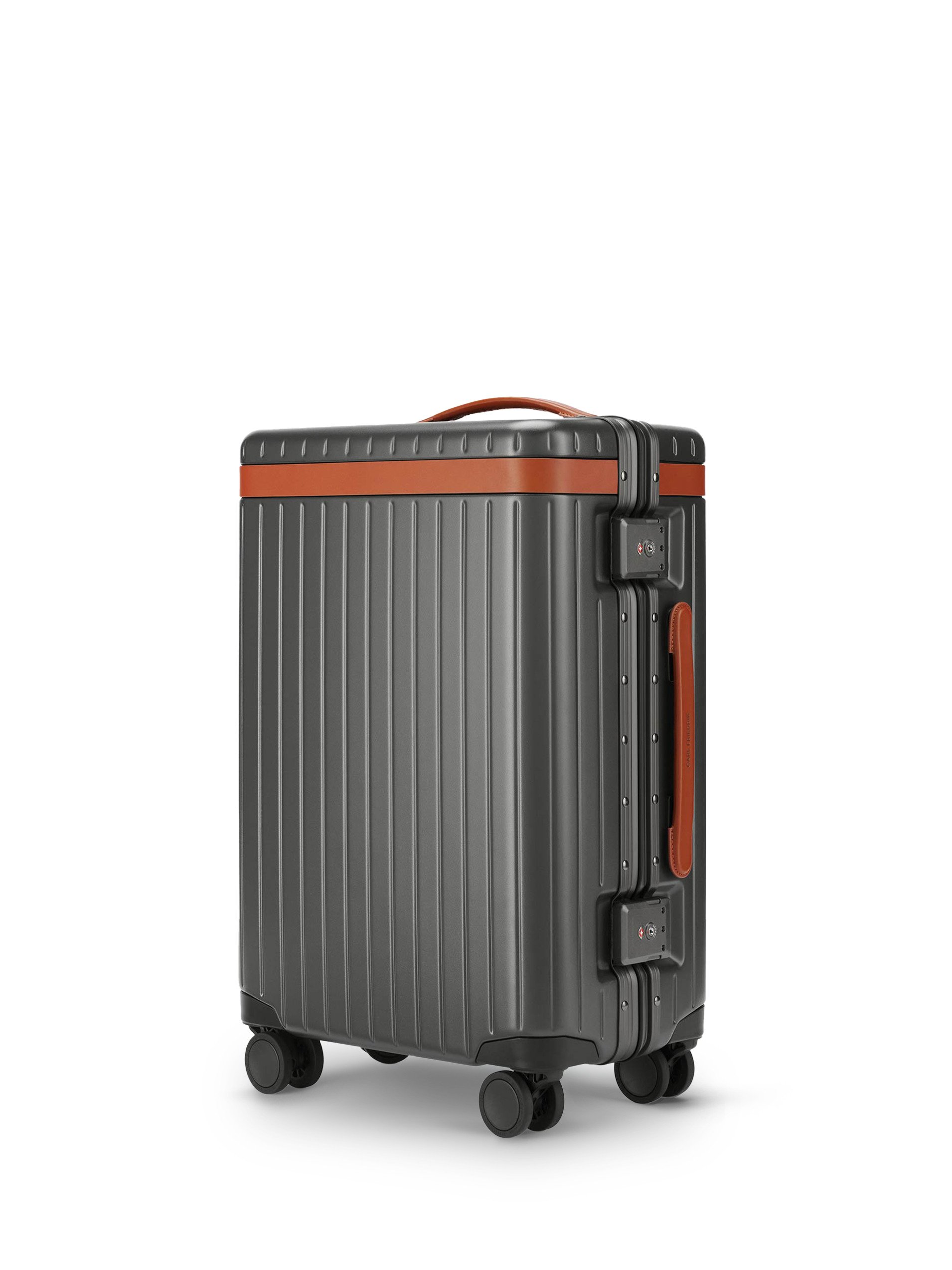 Grey/Cognac The Check-In 67cm – carl friedrik luggage
