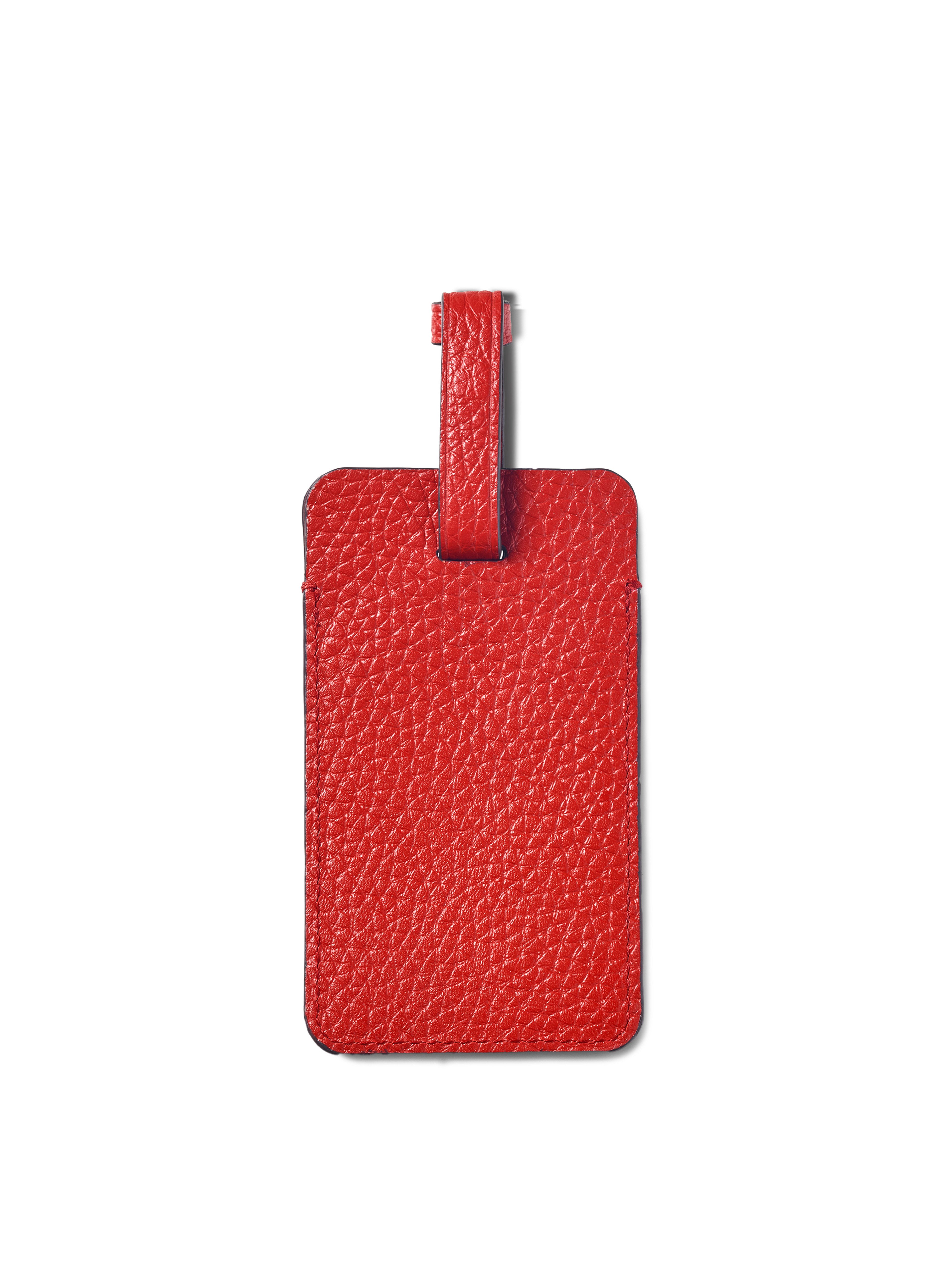 Aspinal of London Red Luggage Tag - Back