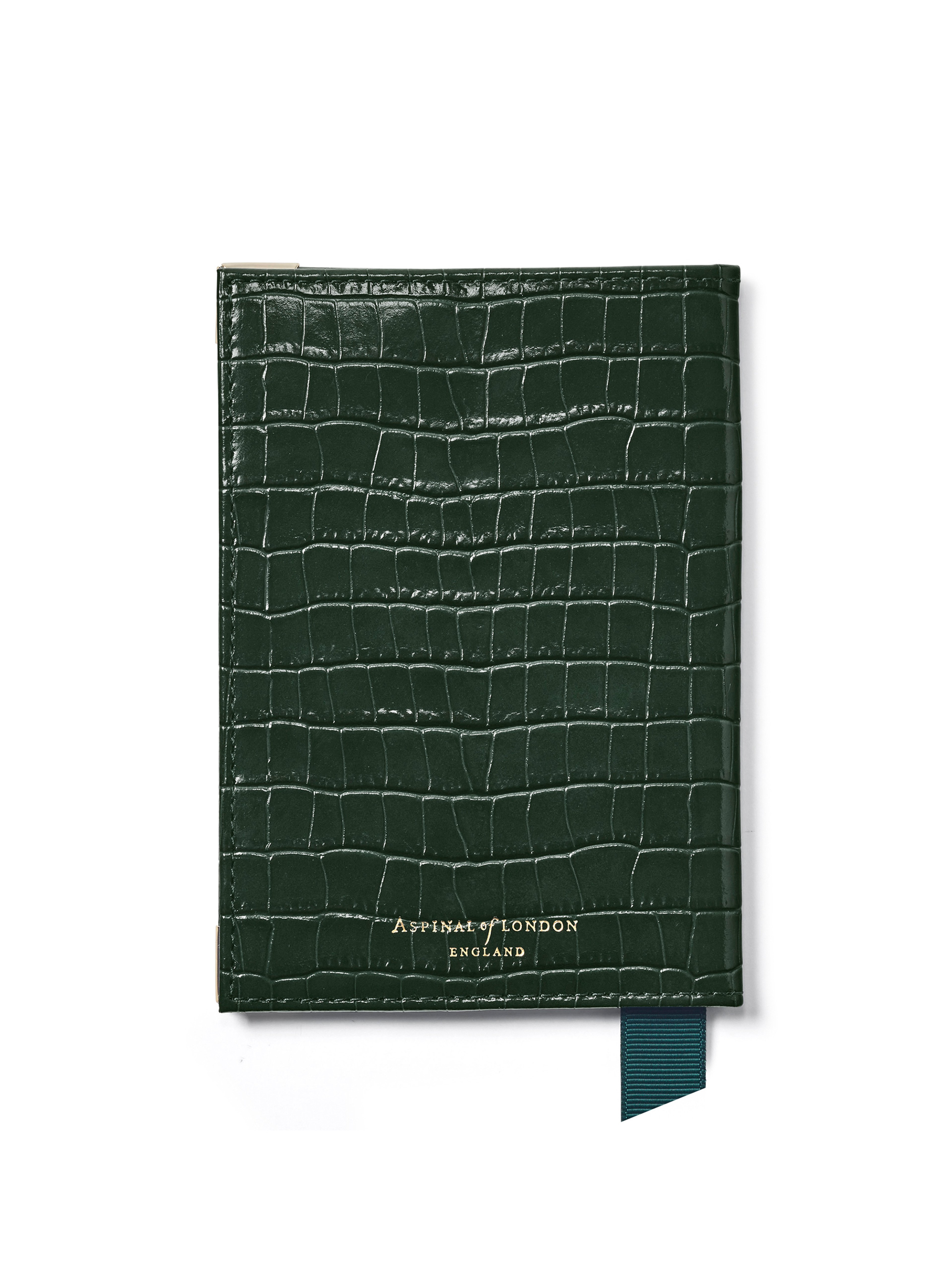 Aspinal of London Green Leather Passport Cover - Back