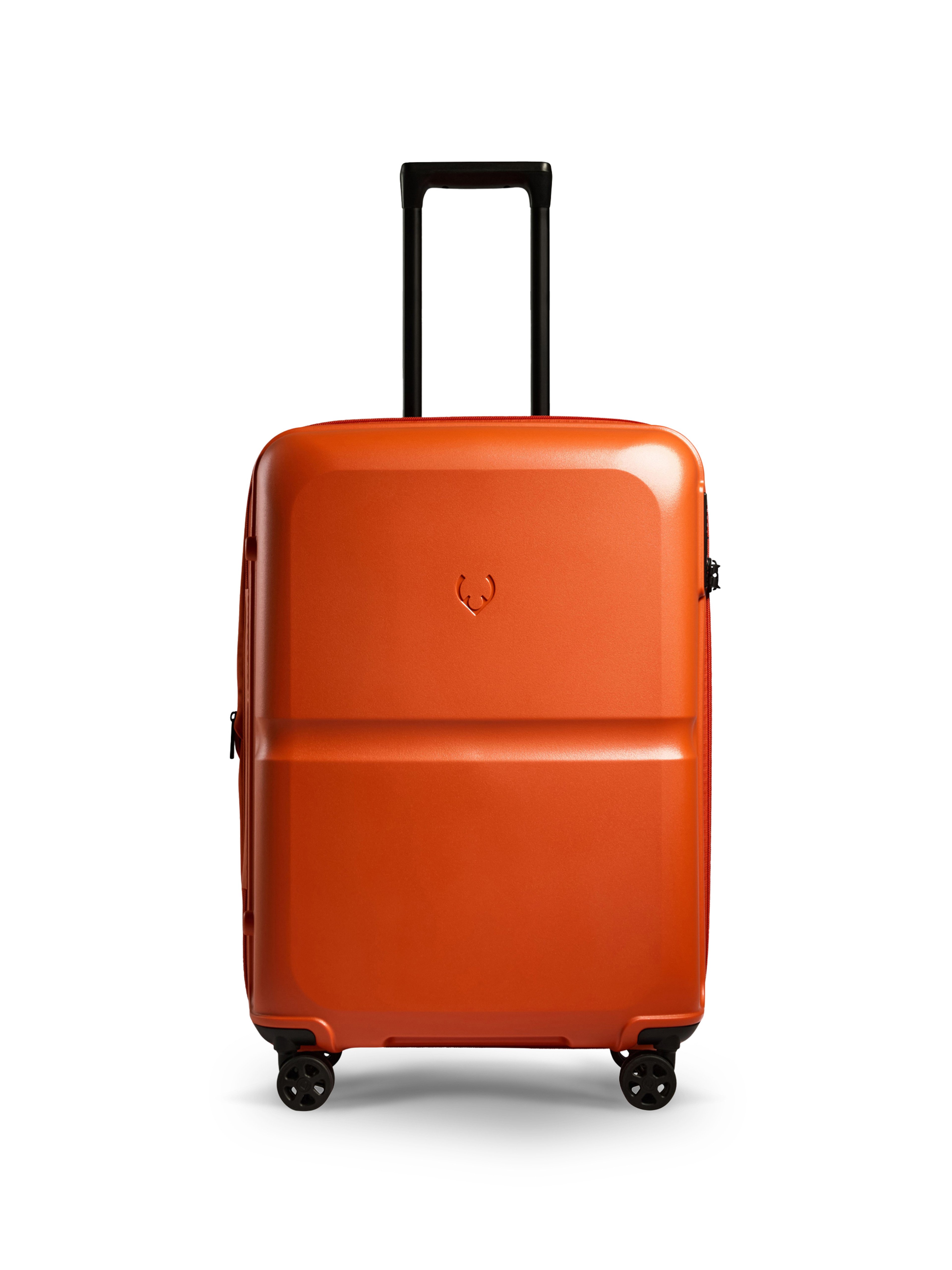 Antler Orange Medium Single Stripe Suitcase - Front