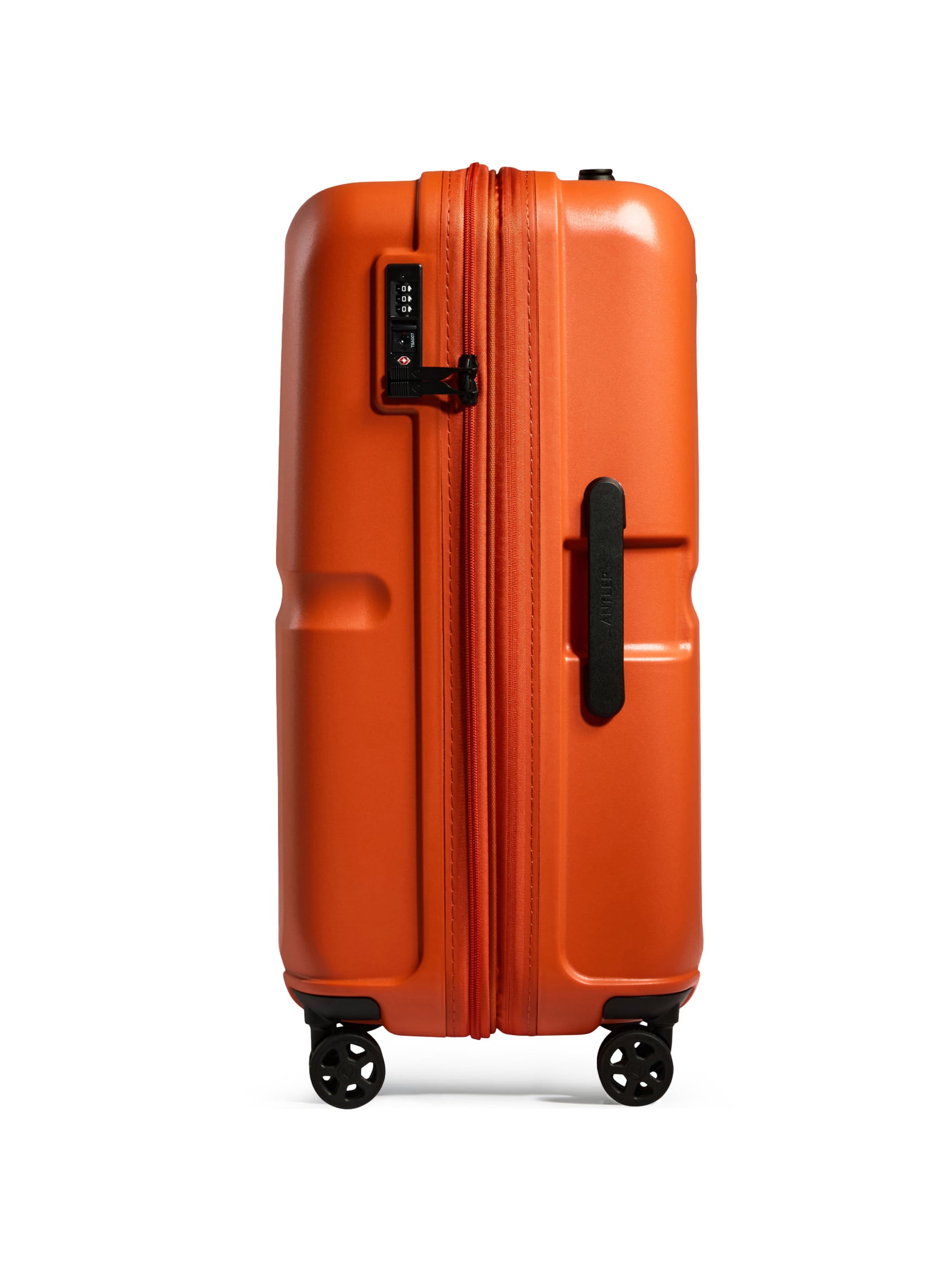 Antler Orange Medium Single Stripe Suitcase - Side