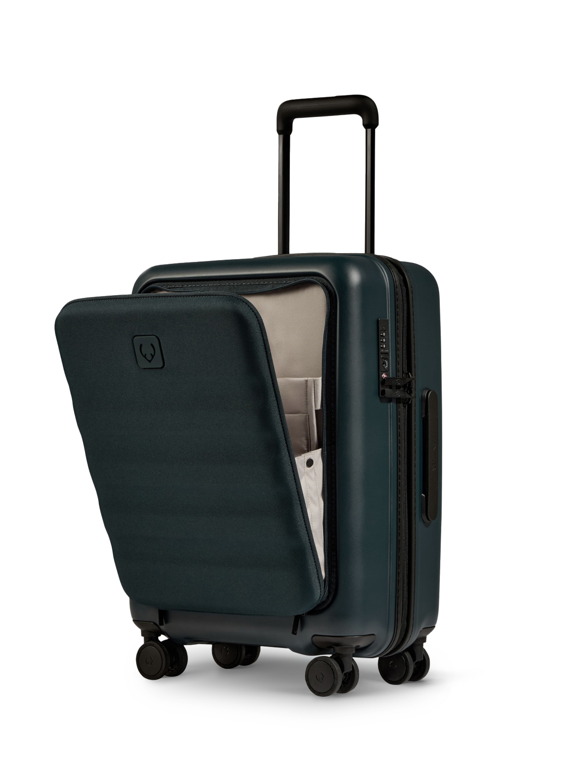 Antler Indigo Blue Icon Stripe Suitcase - Angle