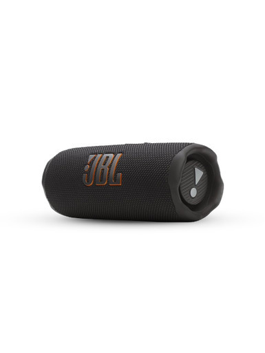 JBL Flip 7 Black Portable Bluetooth Speaker Angle