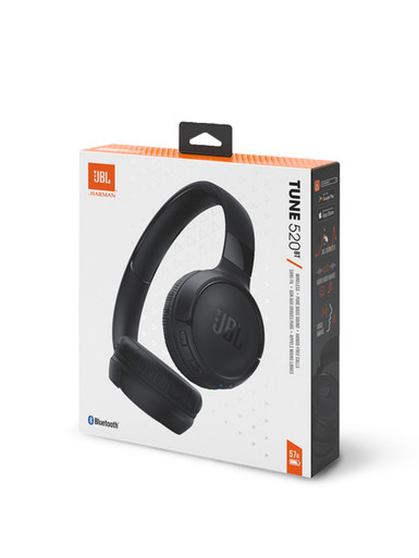 JBL Tune 520BT Black Wireless On-Ear Headphones Box