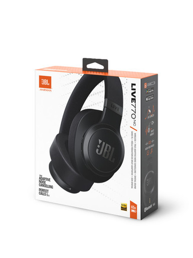 JBL Live 770NC Black Wireless Over-Ear Noise-Cancelling Headphones Box
