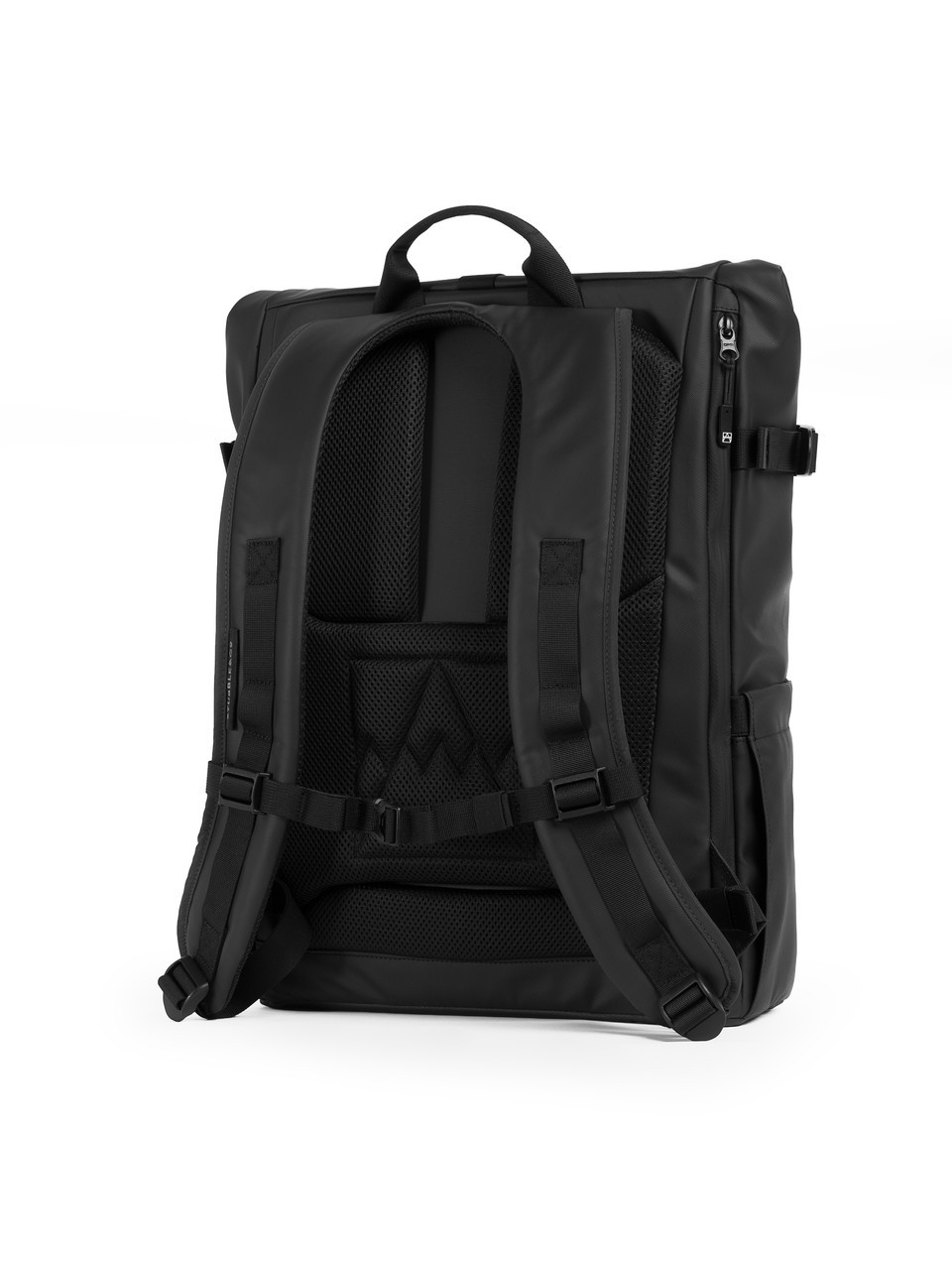 Stubble & Co Black Rolltop Backpack - Back