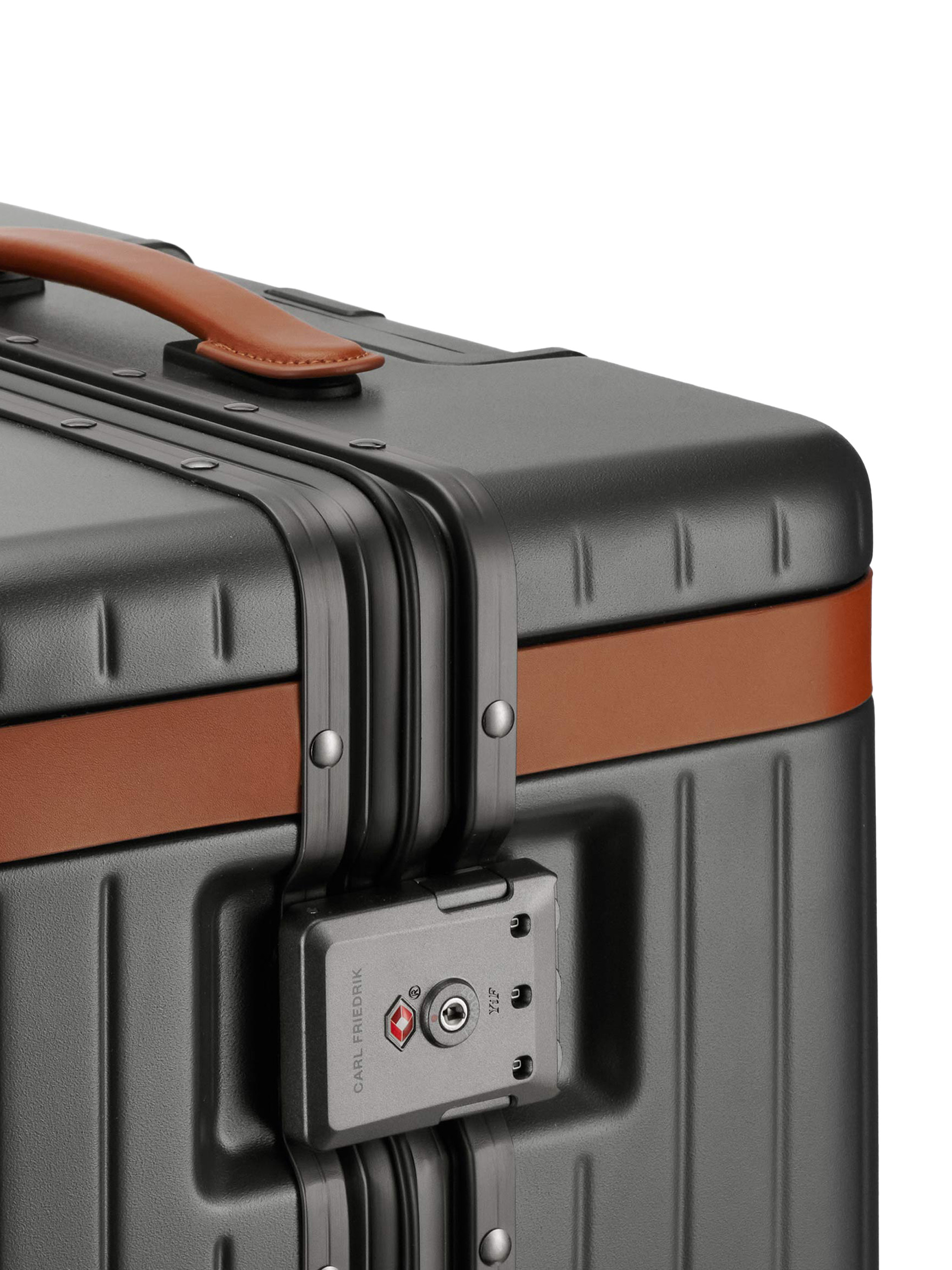 Carl Friedrik Grey/Cognac Medium Suitcase