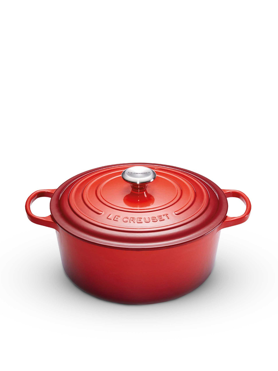 Le Creuset Signature Cast Iron Casserole 24cm Cherry Red