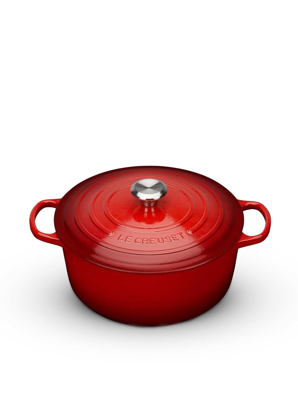 Le Creuset Signature Cast Iron Casserole 24cm Cherry Red