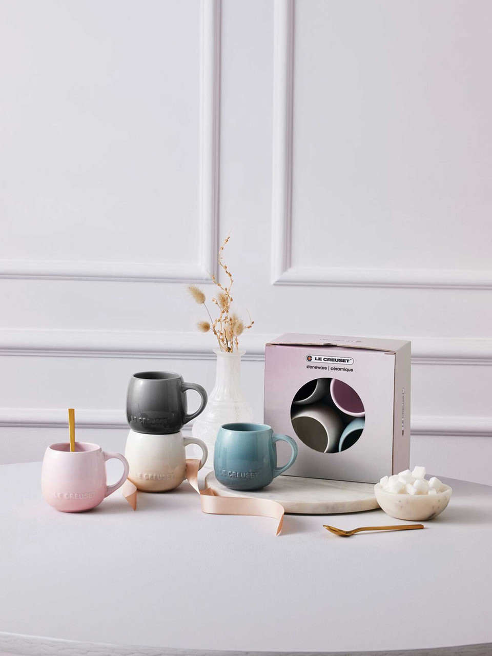Le Creuset Stoneware Coupe Set of 4 Mugs