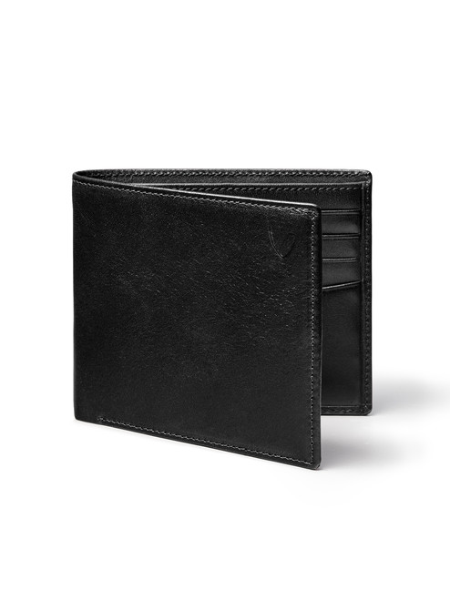 Aspinal of London Black Leather Billfold Wallet - Interior