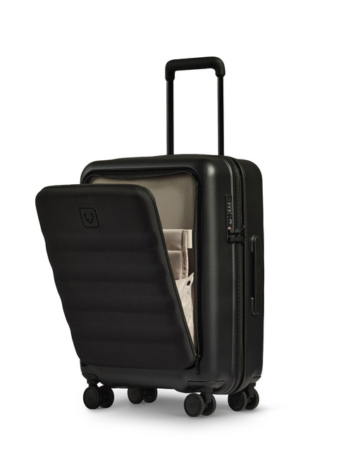 Antler Black Icon Stripe Suitcase With Pocket - Pocket