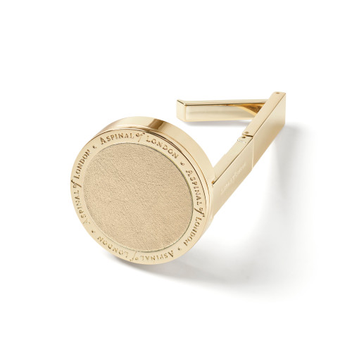 Aspinal of London Collapsable Handbag Hook Champagne Smooth