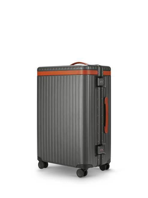 Carl Friedrik Grey/Cognac Medium Suitcase