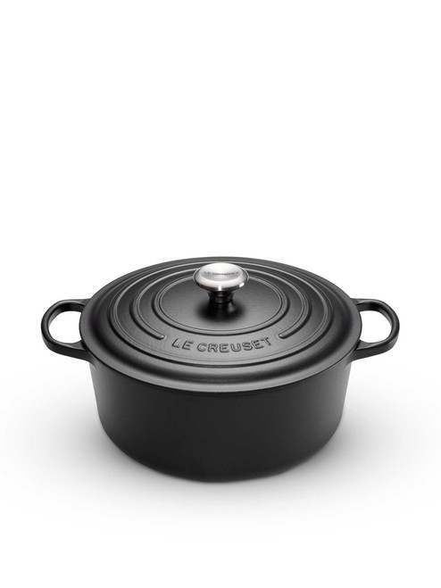 Le Creuset Signature Cast Iron Casserole 24cm Black