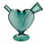 Emerald Green Mini Heart Joint Bubbler