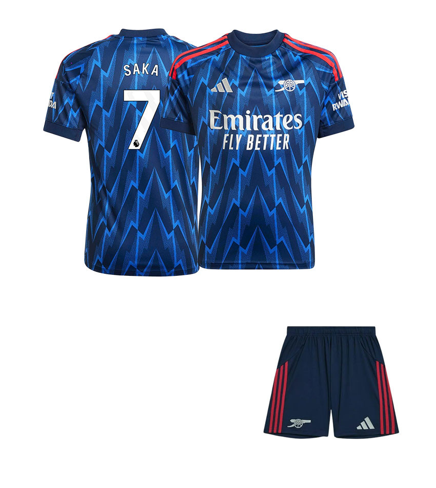 25/26 Arsenal Saka Away Kids - Coolkitsdirect Football