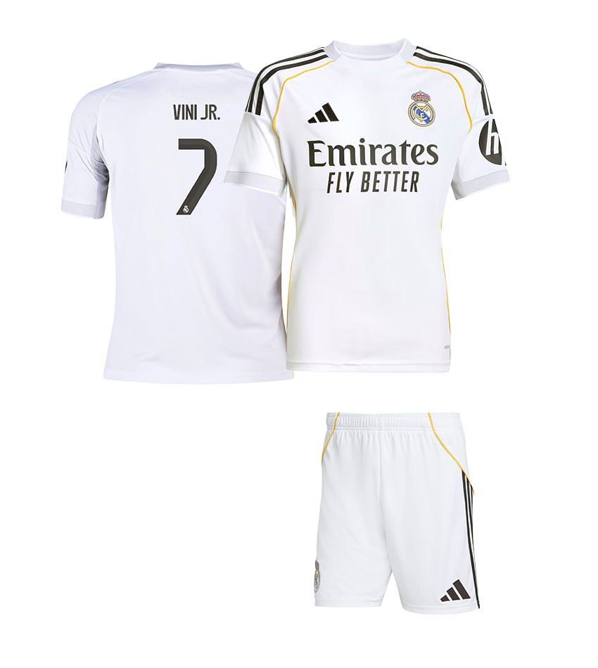25/26 Real Madrid Vini JR. Home Kids Kit - Coolkitsdirect Football