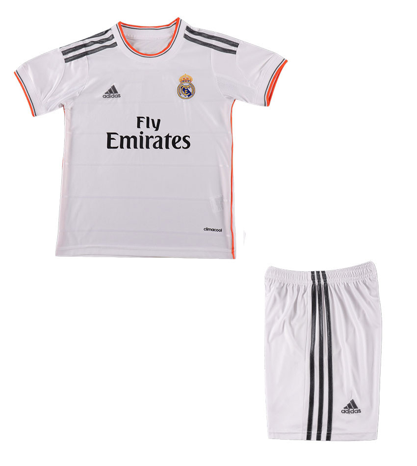 13/14 Retro Real Madrid Home Kids - Coolkitsdirect Football