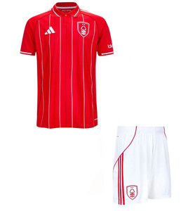 25/26 Nottingham Forest  Home Kids Kit with free name and number
