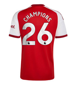 2026-27 Arsenal Home with Champions 26 printing