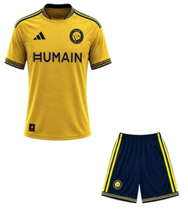 26/27  Al Nassr Home Kids Kit with free name and number