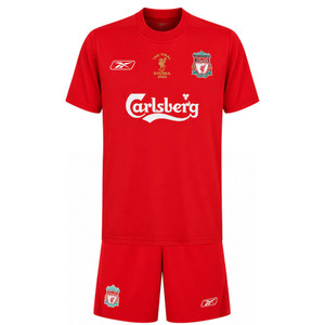 Retro Liverpool Home UCL Final Kids Kit 04/05