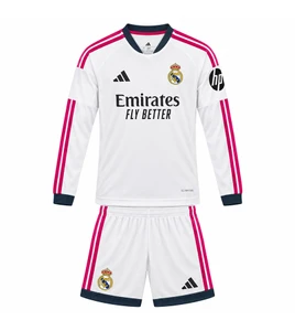  26/27  Real Madrid Home Long Sleeve Kids Kit with free name and number