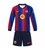  26/27  Barcelona  Long Sleeve Home Kids Kit with free name and number