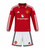 26/27 Man United  Long Sleeve Home Kids Kit with free name and number